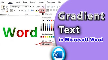 How to create Gradient Text in Microsoft word