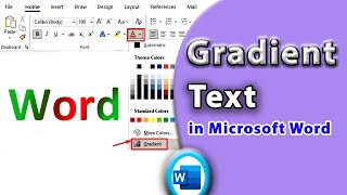 How to create Gradient Text in Microsoft word