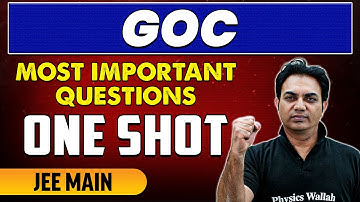 GOC  - Most Important Questions in 1 Shot | JEE Main