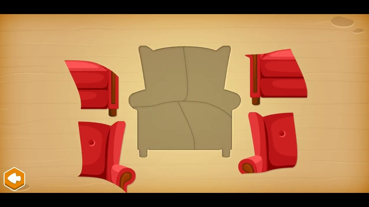 💺🪑 Armchair Puzzle 🧩 with Spoken Furniture Name 690 Puzzles for