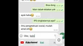 Di awali dengan prenk chat dan akhirnya menjadi tebak² kan AWAS BAPER🤭🤭