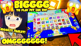 I BOUGHT THE *BIGGEST & FASTEST TABLET* for *PET SIMULATOR 99 PURPOSES ONLY?!* in ROBLOX Pet Sim 99!