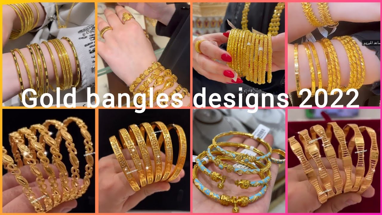 gold bangles designs 2022 Dubai Gold Bangles bangles design designer bangles Gold Kangan