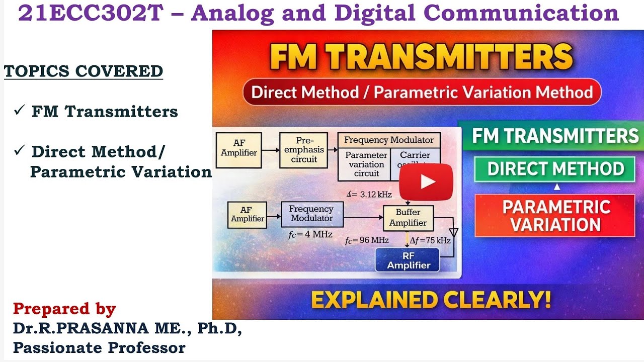 Direct Method Fm FM Transmitter - Direct Method/Parametric Variation Method - YouTube