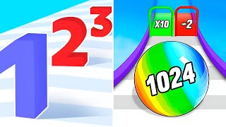 Number Run Vs Ball Challenge 2048🟡🟡🟡Walkthrough Android IOS TIKTOK 9999 Gameplay  screenshot 5
