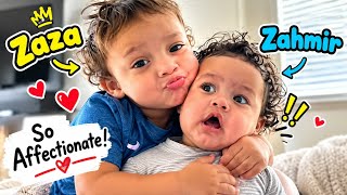 Zaza Can’t Stop Hugging His Little Brother Zahmir! 😂🥹❤️