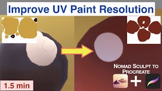 Nomad to Procreate UV tip: Improve Painting Resolution by Separating UVs