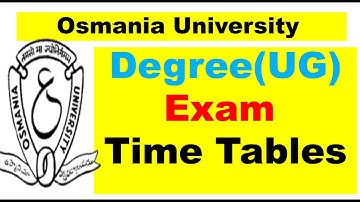 OU Degree Exam Time Table 🔥|| 4/6/2022 ||#OUupdates #pinpharma