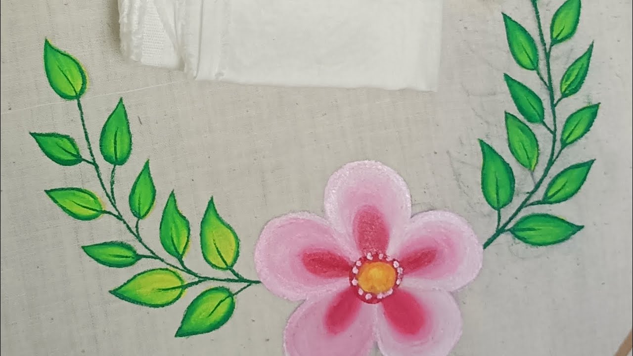 how to make flowers on fabric class 1 part 1 #fabricpainting #fabricpaintingtutorial