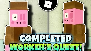 How To Get ‘‘COMPLETED WORKER’S QUEST’’ BADGE + WORKER MORPH | Piggy RP [W.I.P] | Roblox