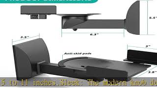 WALI Dual Side Clamping Bookshelf Speaker Wall Mounting Bracket for Large Surrounding Sound Speaker