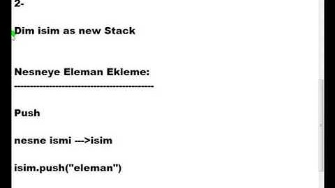 Visual Basic .NET - Ders 319 : Stack Sınıfı - Push ve Pop Metodu