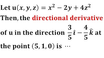 directional derivative engineering mathematics Gate 2018 University calculus