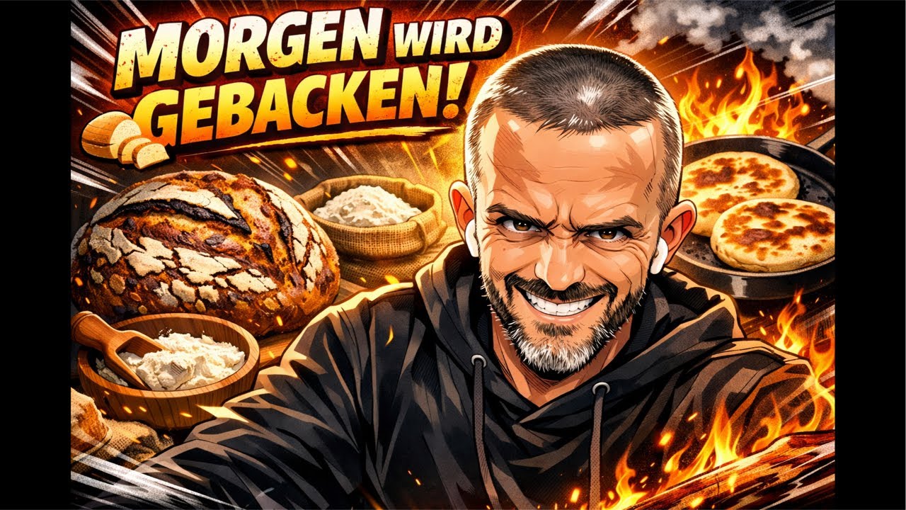 2 Brote aus 1 Kilo Mehl 😍 Sauerteig & Pfannenbrot – Morgen wird gebacken! 🔥