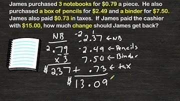 Word Problems - Decimal Operations Practice