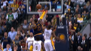 LeBron James With The Incredible Chasedown Block In Indiana | April 23, 2017