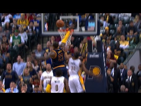 LeBron James With The Incredible Chasedown Block In Indiana | April 23, 2017