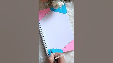 🩵🩷 page border design 🩷🩵 #shorts #art #frontpage #borderpattern