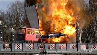 Confusion in London as Bus Explodes on Bridge