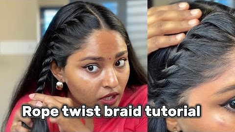 How to rope twist braid or french twist | Rope twist braid tutorial | Easy hairstyle | Chic & Sleeks