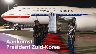 Aankomst President Zuid-Korea Op Schiphol