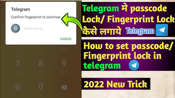 Telegram me Lock kaise lagaye | Telegram me password lock / Finger print Lock kaise lagaye #telegram