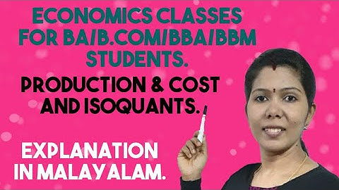 CA-CPT//PRODUCTION AND COST// ISOQUANTS//BASIC  ECONOMICS //BA/B.com IN ENGLISH.