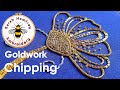 Bright Check Purl chips. Goldwork embroidery for beginners. Goldwork embroidery video tutorial.