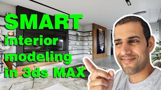 3ds Max Tutorial - Beginner Interior modeling: the fastest way to go from 2d to 3d !