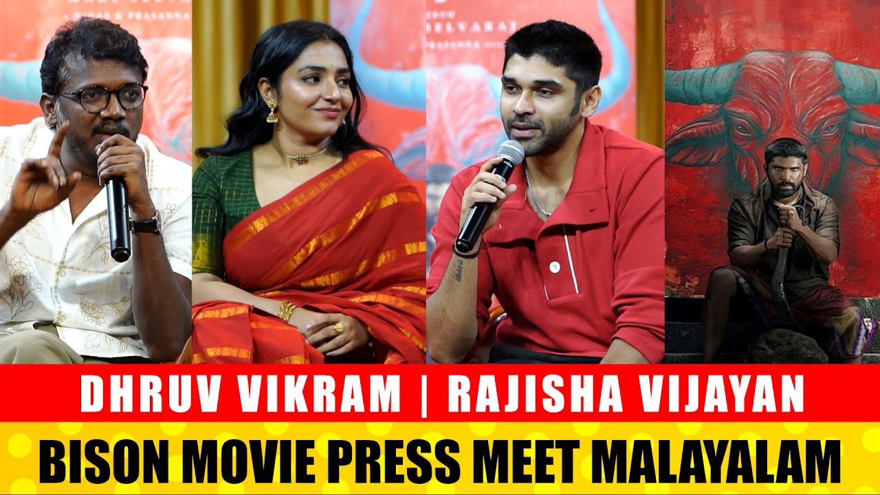 Bison Movie Press Meet Malayalam | Dhruv Vikram | Rajisha Vijayan