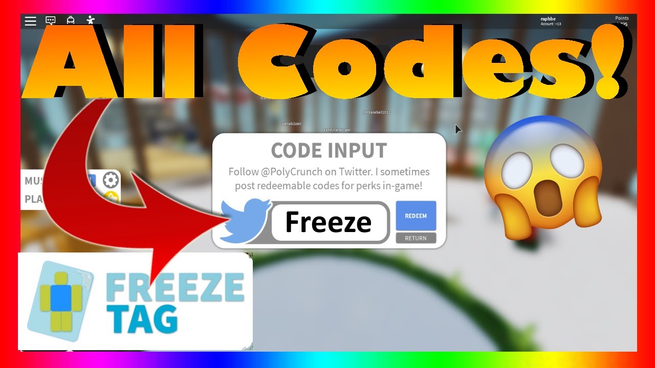 All Codes All New Working Codes In Freeze Tag 2020