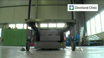 Automation of Hospital Cleveland by DS AUTOMOTION GmbH    Automated Guided Vehicle