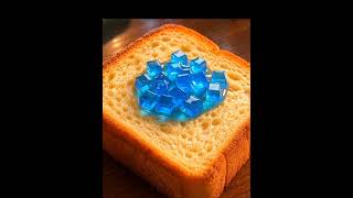 melting cube on bread #asmr #satisfying #relaxing #ai #shorts #viral #trending #foryou #explore