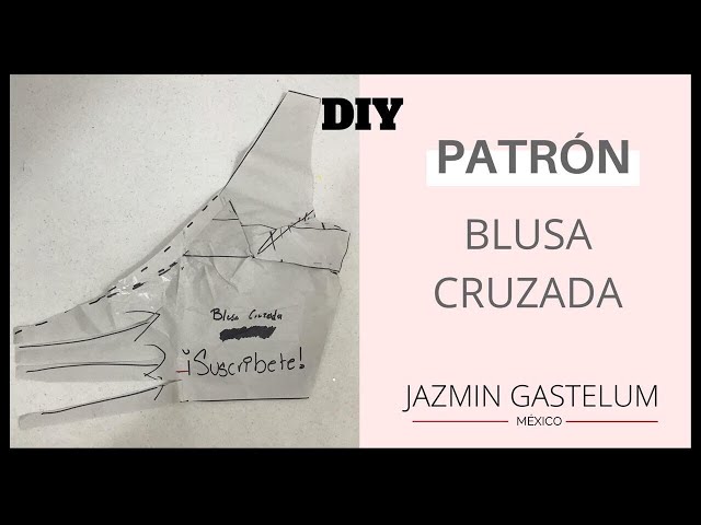 regular Arroyo Relajante Patrón Blusa Cruzada Drapeada // Draped Blouse Pattern Jazmin Gastelum -  YouTube