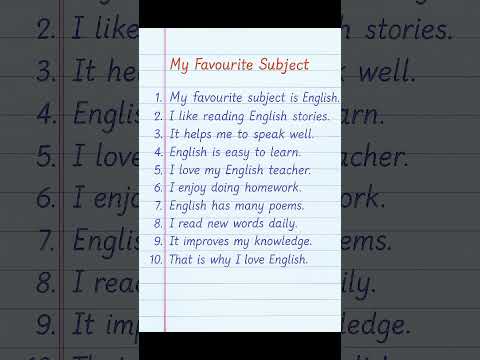 My Favourite Subject Essay 10 Lines Students Short