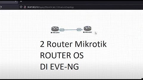 Setup 2 Mikrotik virtual di Eve-NG Menggunakan CLI