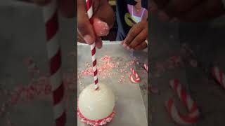 Candy Cane Candy Apples Tutorial