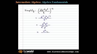 Simplify Using Rules of Exponents - Algebra fwk - IA 01-0501