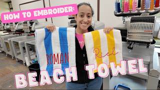 How to Embroider a Beach Towel | Embroidery For Beginners