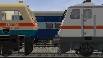 LOCO FAILED WDG-4 Help WAP-7 || indian railway in MSTS OPEN RAIL ||