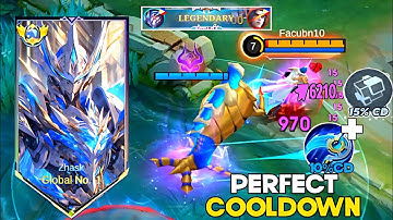 WHEN GLOBAL ZHASK  ABUSE THIS NEW COOLDOWN  BUILD(must try)MLBB✓