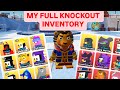My Full Roblox Knockout Inventory - king mane, 20k + rap and 200+ penguins