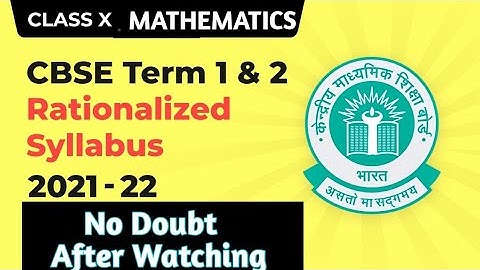 CBSE New Rationalized Syllabus || Mathematics || Topics Reduction ||  Class X