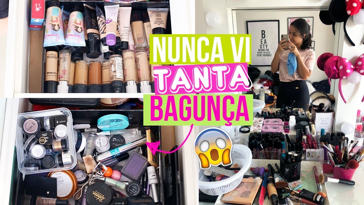 FAXINANDO A PENTEADEIRA + TOUR PELAS MINHAS MAQUIAGENS