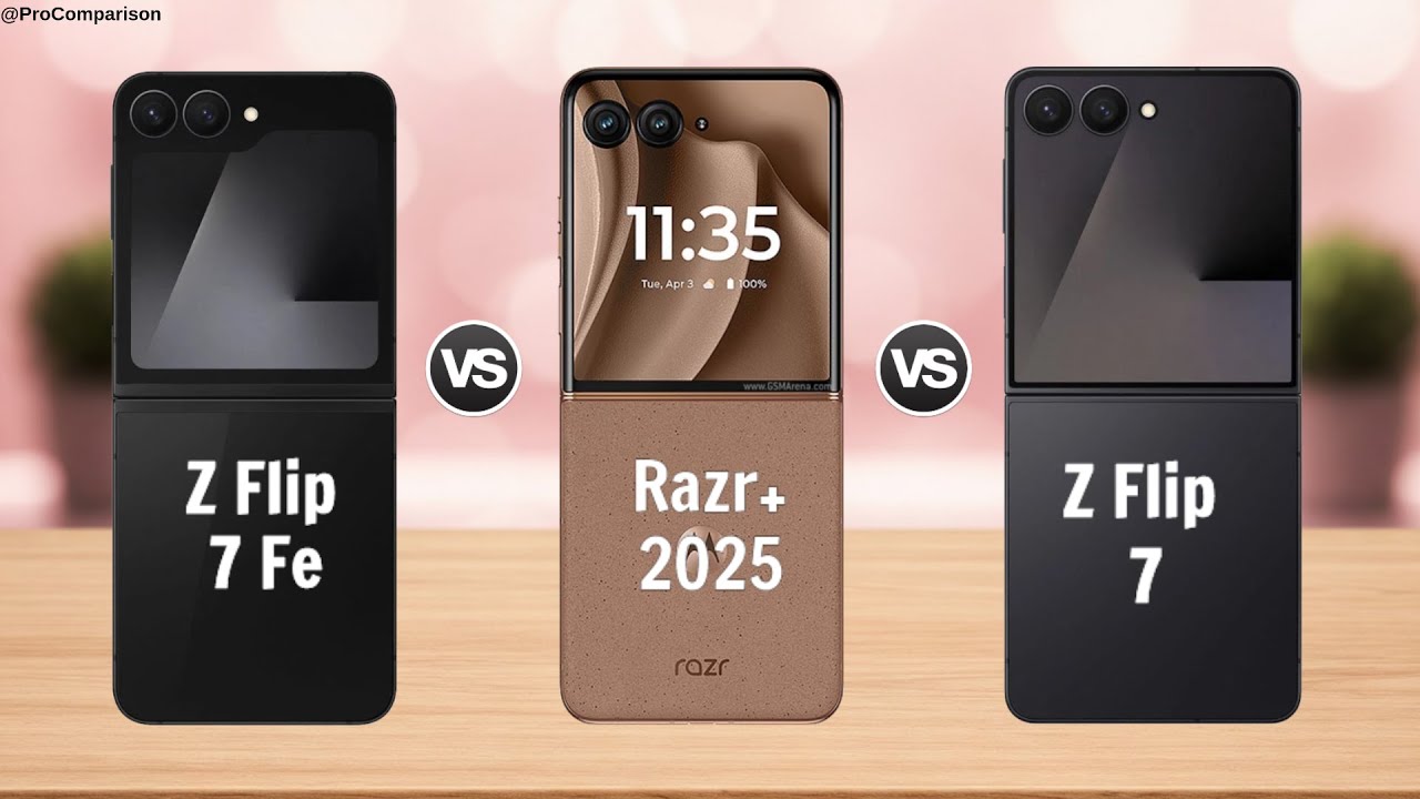 Galaxy Z Fkip 7 Fe vs Moto Razr Plus 2025 vs Galaxy Z Flip 7