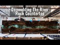 Demoulding Our River Rock Countertop