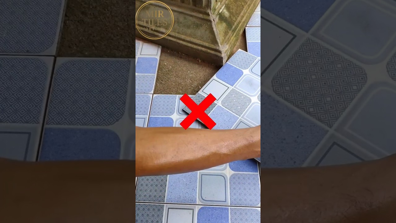 Ceramic Tiles Installation with scale 🔥 | New Tile Fixing Trick 