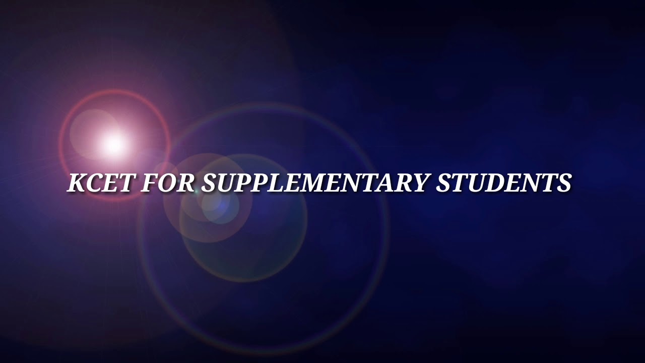 KCET RANKING FOR SUPPLEMENTARY STUDENTS 2019