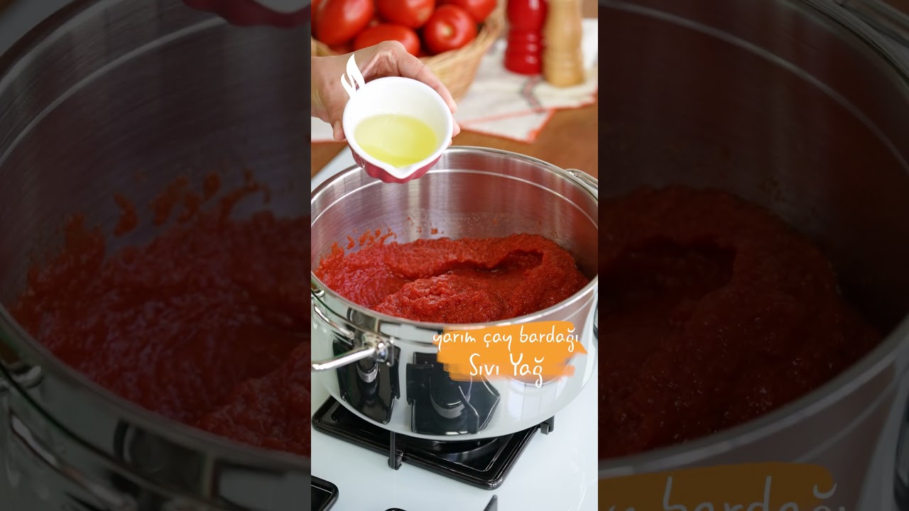 Domates Salçası Tarifi ???????? Nefis Yemek Tarifleri #işbirliği #nefisyemektarifleri