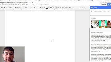 Explore button and research/citing on Google Docs